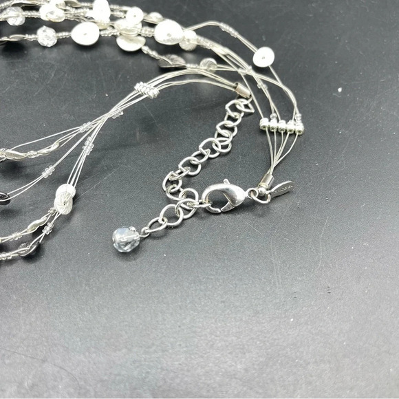 Chicos five strand choker necklace Silver Color - Picture 3 of 5